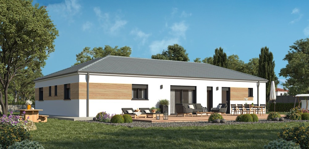 Maison ossature bois finition enduit